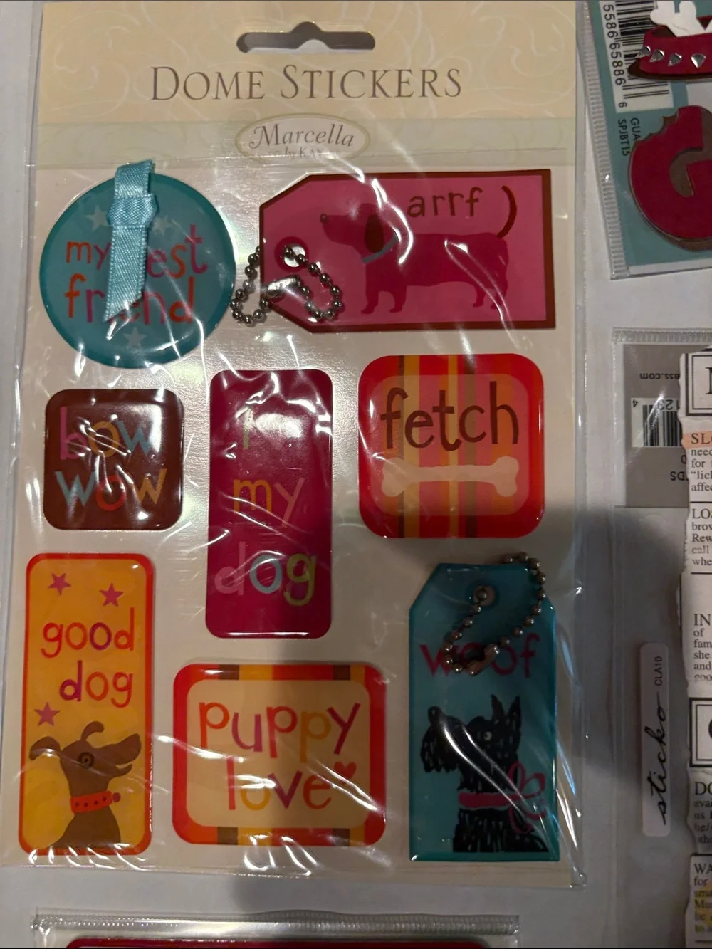 Scrapbooking Assorted Dog-Themed Stickers and Embellishments - Multicolor lot 11